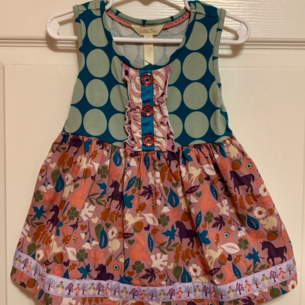 Matilda Jane Forest Friends Floral Kids Top size 4